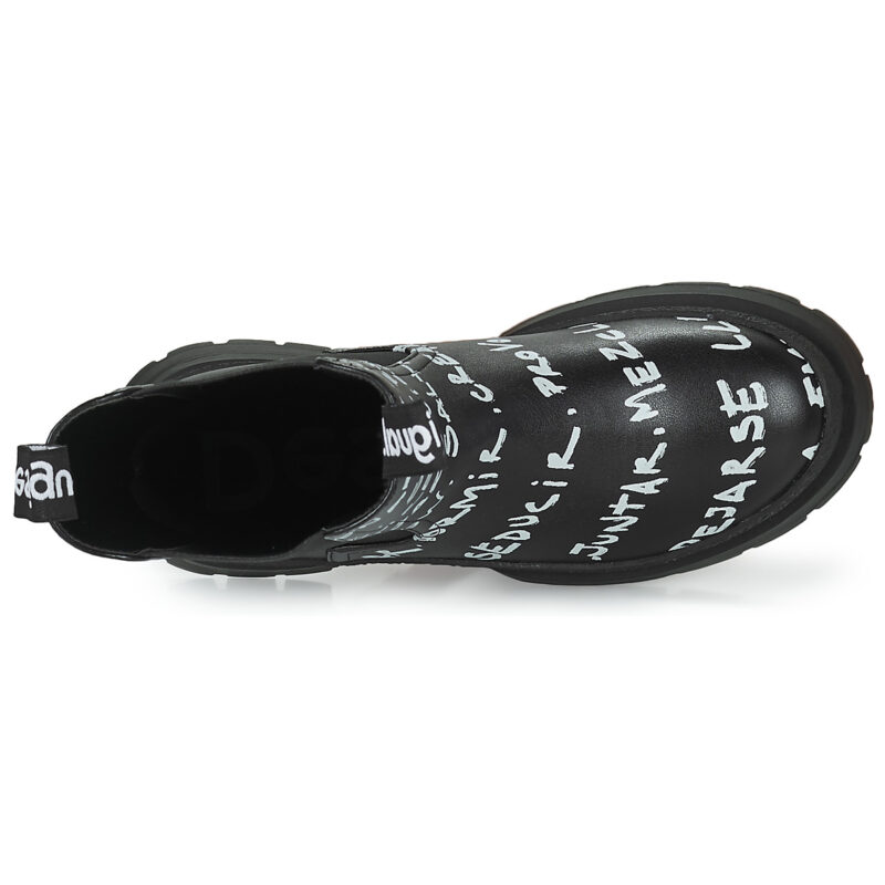 Desigual SHOES CHELSEA HIGH LETTERING Nero Stivaletti Donna - 6
