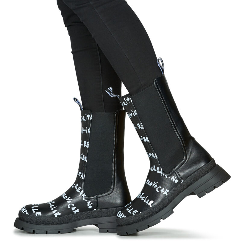Desigual SHOES CHELSEA HIGH LETTERING Nero Stivaletti Donna - 8