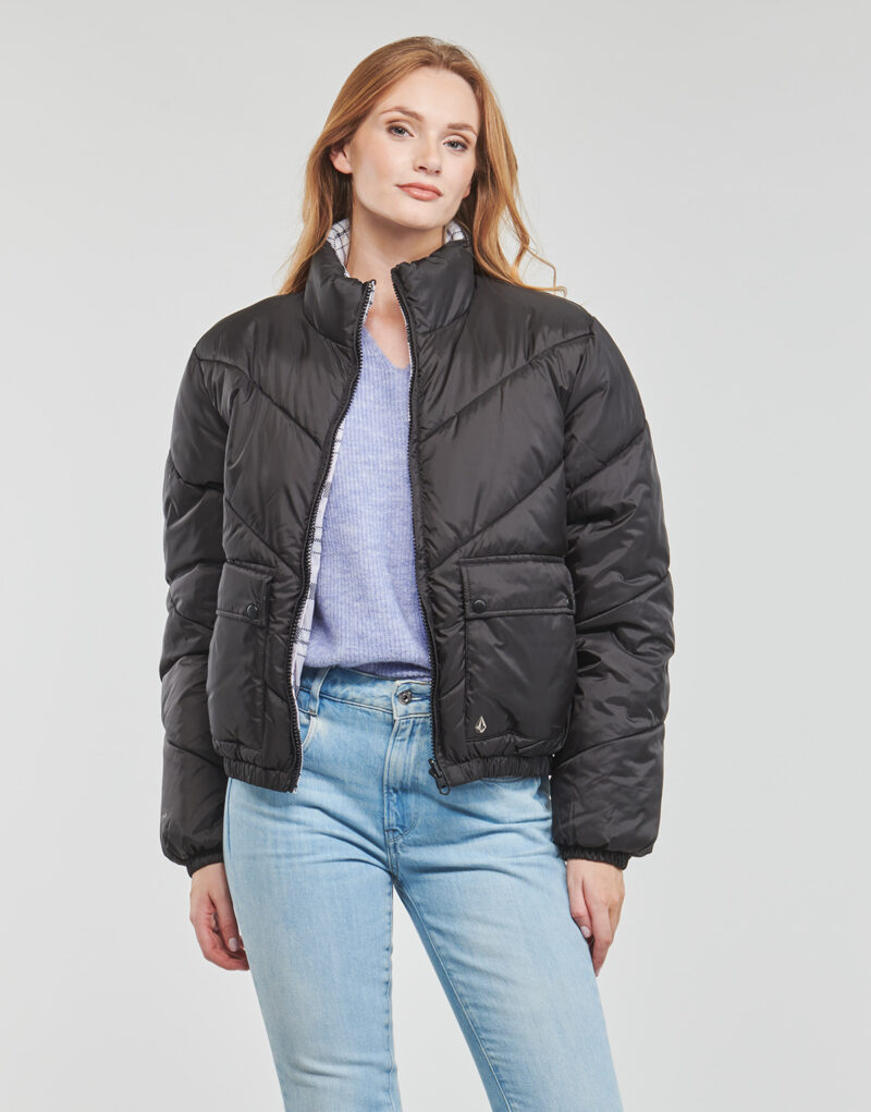 Volcom DOWN'N PUFF JACKET Black Down Jacket Women's Down Jackets - 2
