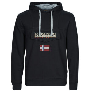 Felpe con cappuccio  Napapijri  BURGEE  Nero -  Felpe con cappuccio Abbigliamento Uomo