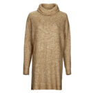 Abito corto  Vila  VICILIA ROLLNECK L/S KNIT TUNIC/SU  Beige Abiti corti Donna - 1
