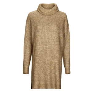 Abito corto  Vila  VICILIA ROLLNECK L/S KNIT TUNIC/SU  Beige -  Abiti corti Donna
