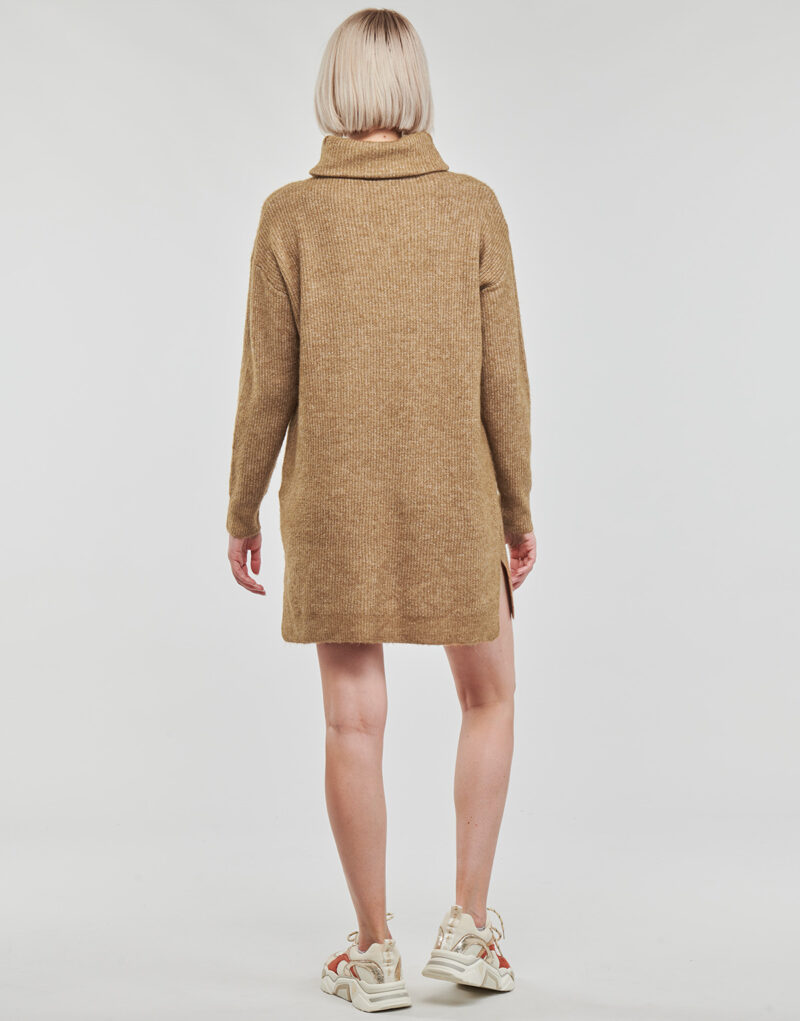 Abito corto  Vila  VICILIA ROLLNECK L/S KNIT TUNIC/SU  Beige Abiti corti Donna - 4