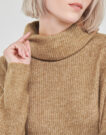 Abito corto  Vila  VICILIA ROLLNECK L/S KNIT TUNIC/SU  Beige Abiti corti Donna - 5