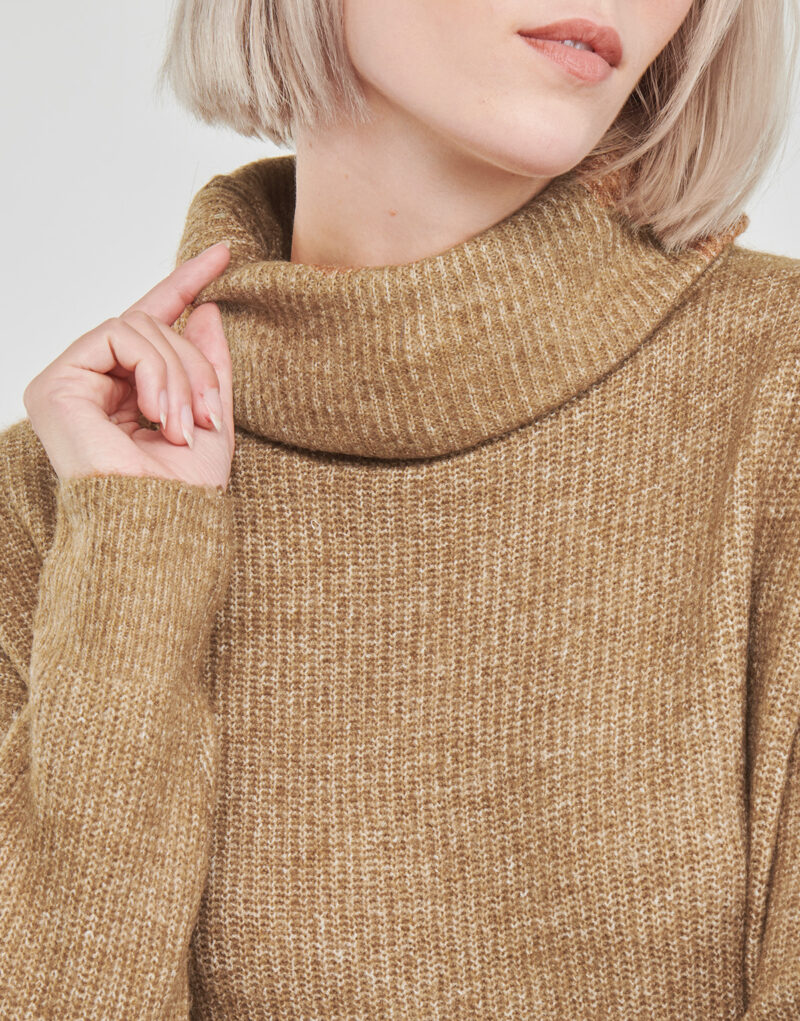 Abito corto  Vila  VICILIA ROLLNECK L/S KNIT TUNIC/SU  Beige Abiti corti Donna - 5