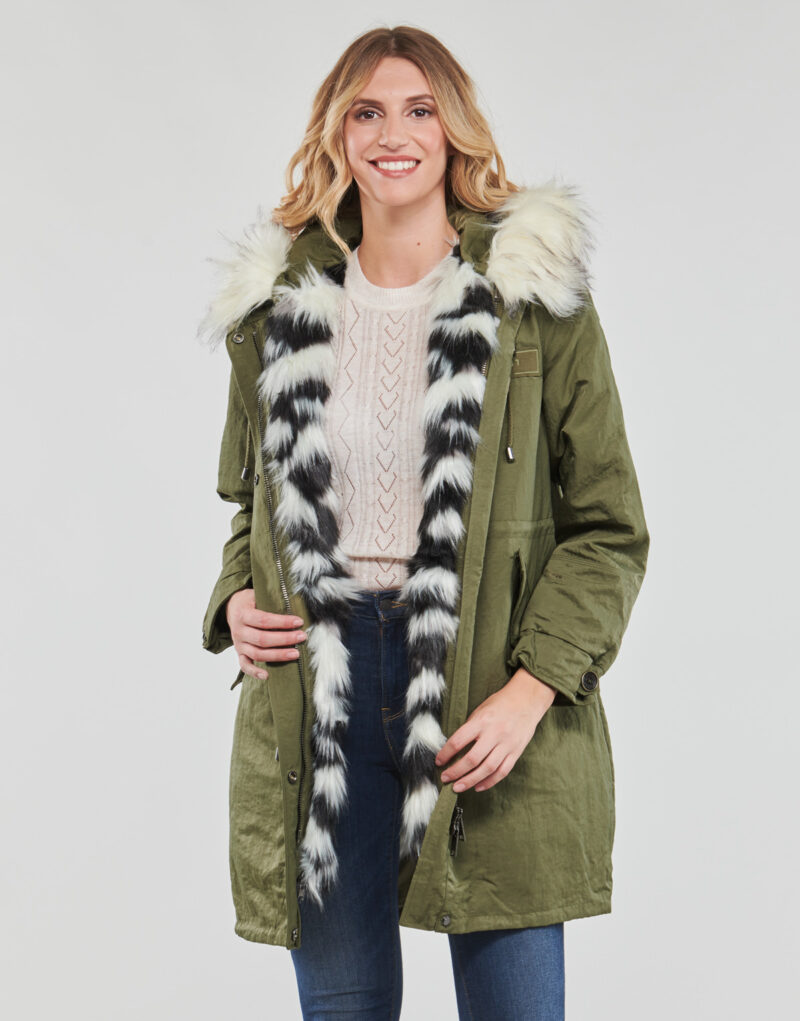 Parka Guess LENA PARKA Khaki Parka Women - 2