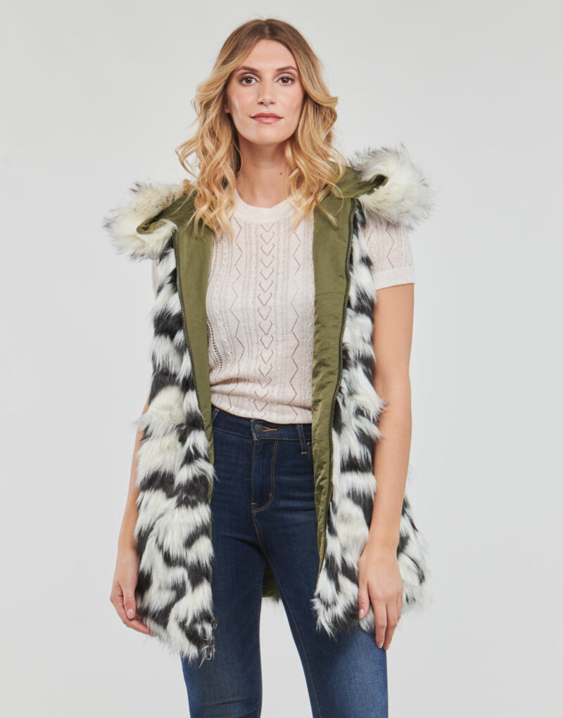 Parka Guess LENA PARKA Khaki Parka Women - 5