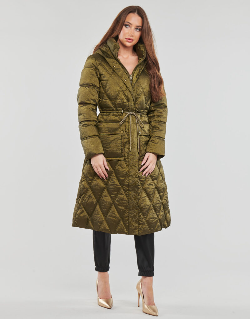 Piumino Guess LUCILLE JACKET Kaki Piumini Donna - 3