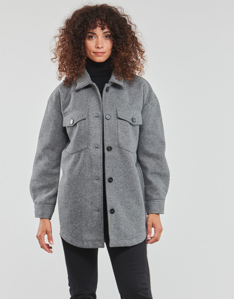 Mantella Only ONLEMMA FREJA SHACKET OTW Grigio Mantelle Donna - 2