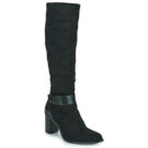 Otess / Zoï  12520-LICRA-ANIL-NOIR  Nero -  Stivali con tacco  Donna - 1