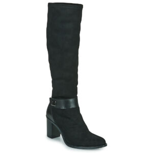 Otess / Zoï  12520-LICRA-ANIL-NOIR  Nero -  Stivali con tacco  Donna