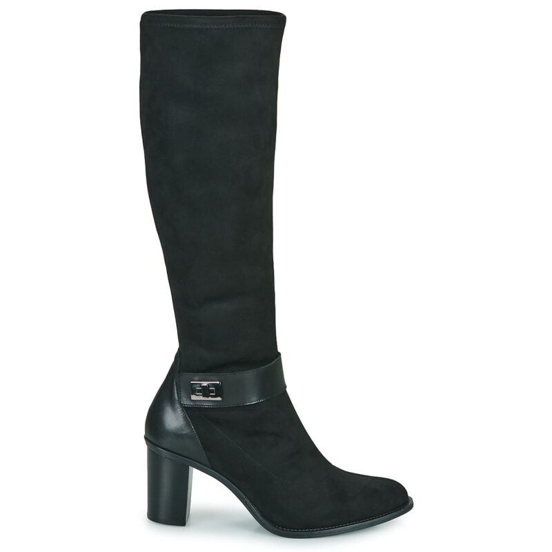 Otess / Zoï  12520-LICRA-ANIL-NOIR  Nero -  Stivali con tacco  Donna - 2