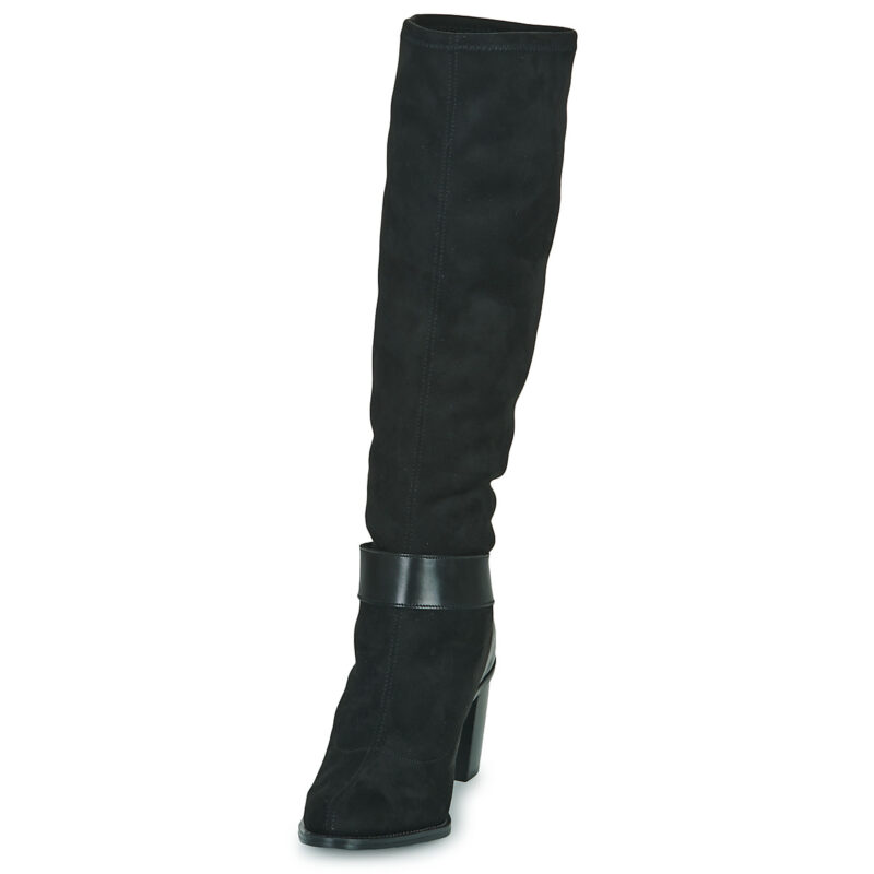 Otess / Zoï  12520-LICRA-ANIL-NOIR  Nero -  Stivali con tacco  Donna - 3