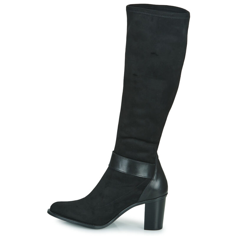 Otess / Zoï  12520-LICRA-ANIL-NOIR  Nero -  Stivali con tacco  Donna - 4