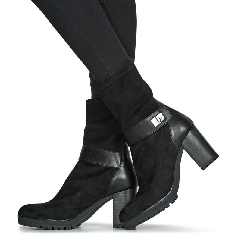 Otess / Zo&iuml; 12600-LICRA-ANIL-NOIR Nero Stivaletti Donna - 8