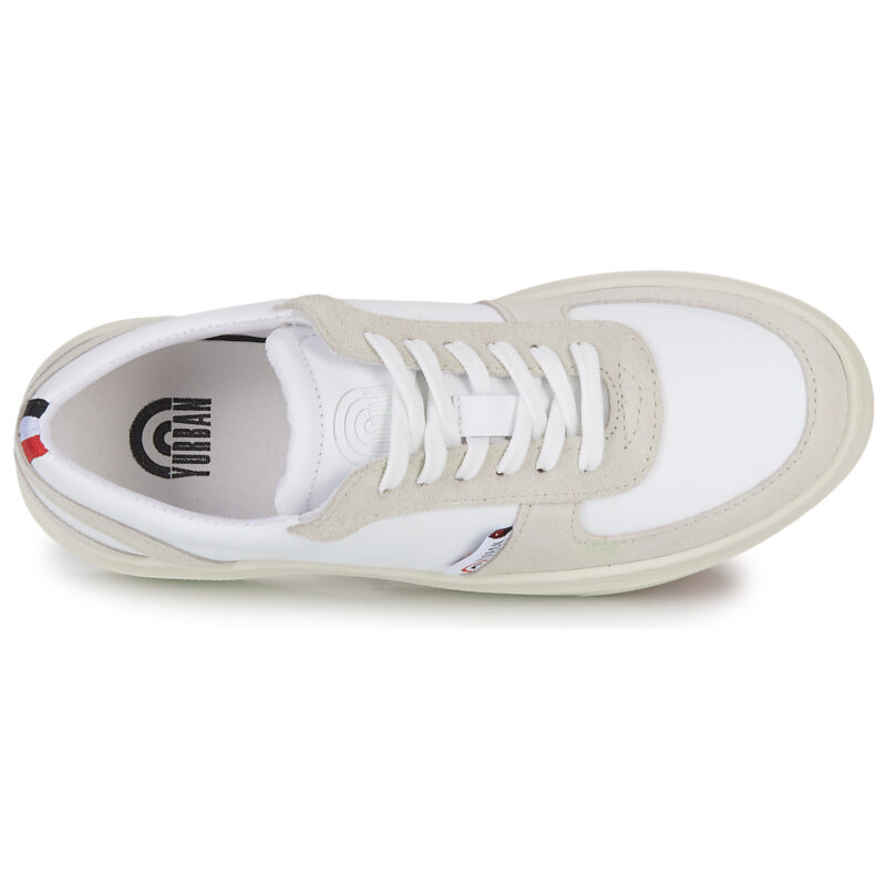 Yurban BRIXTON Wei&szlig;e Low-Sneaker f&uuml;r Damen - Gr&ouml;&szlig;e 6