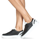 Yurban LIVERPOOL Schwarze Low-Sneaker f&uuml;r Damen - Gr&ouml;&szlig;e 8