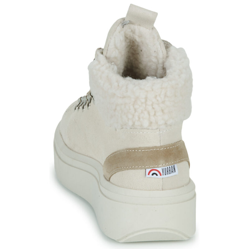 Yurban GRENOBLE Wei&szlig; High-Top-Sneaker Damen - 5