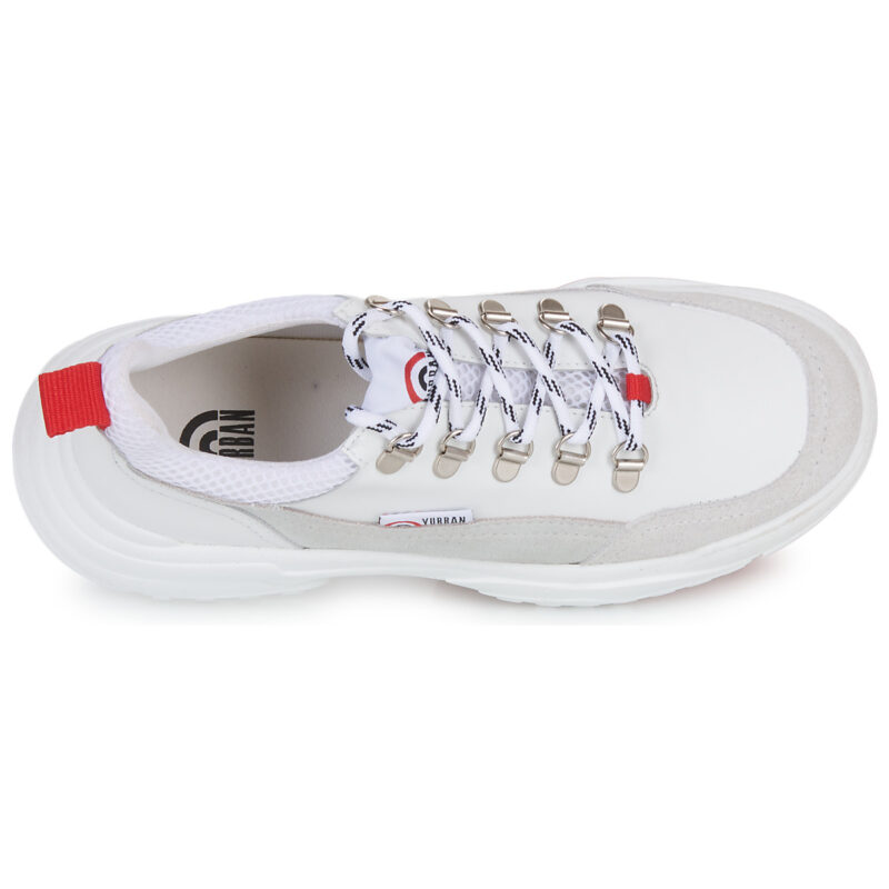 Yurban ROMA Wei&szlig;e Low-Top-Sneaker f&uuml;r Damen - Gr&ouml;&szlig;e 6