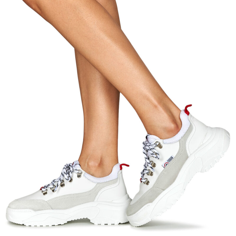 Yurban ROMA Wei&szlig;e Low-Top-Sneaker f&uuml;r Damen - Gr&ouml;&szlig;e 8