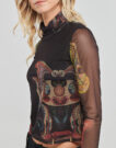 T-shirts a maniche lunghe Desigual FRIENDS Nero T-shirts a maniche lunghe Donna - 5