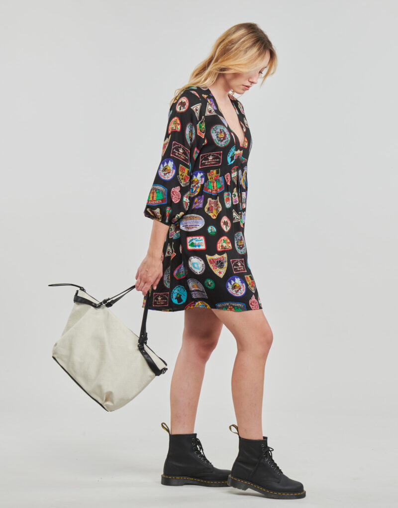 Abito corto Desigual STAMP Nero Abiti corti Donna - 3