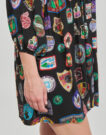 Abito corto Desigual STAMP Nero Abiti corti Donna - 5