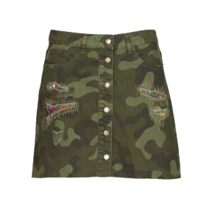 Gonne corte  Desigual  DUNA  Kaki -  Gonne corte Abbigliamento Donna