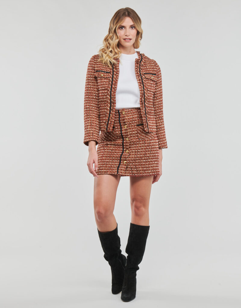 Gonne corte  Moony Mood  LYCERIE  Marrone -  Gonne corte Abbigliamento Donna - 2