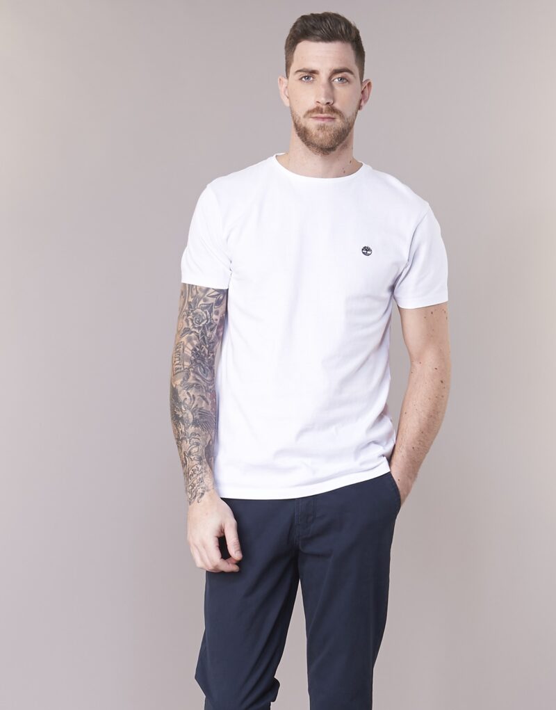 T-shirt Timberland SS DUNSTAN RIVER CREW TEE Bianco T-shirt maniche corte Uomo - 2