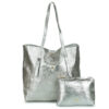 Betty London SIMONE Argento Borse Shopping Donna