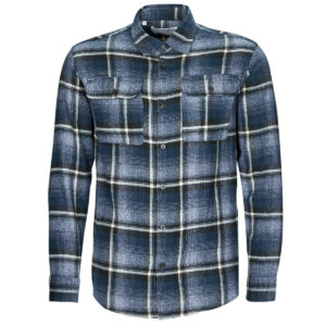 Camicia a maniche lunghe  Selected  SLHREGSCOT CHECK SHIRT  Blu -  Camicie a maniche lunghe Uomo