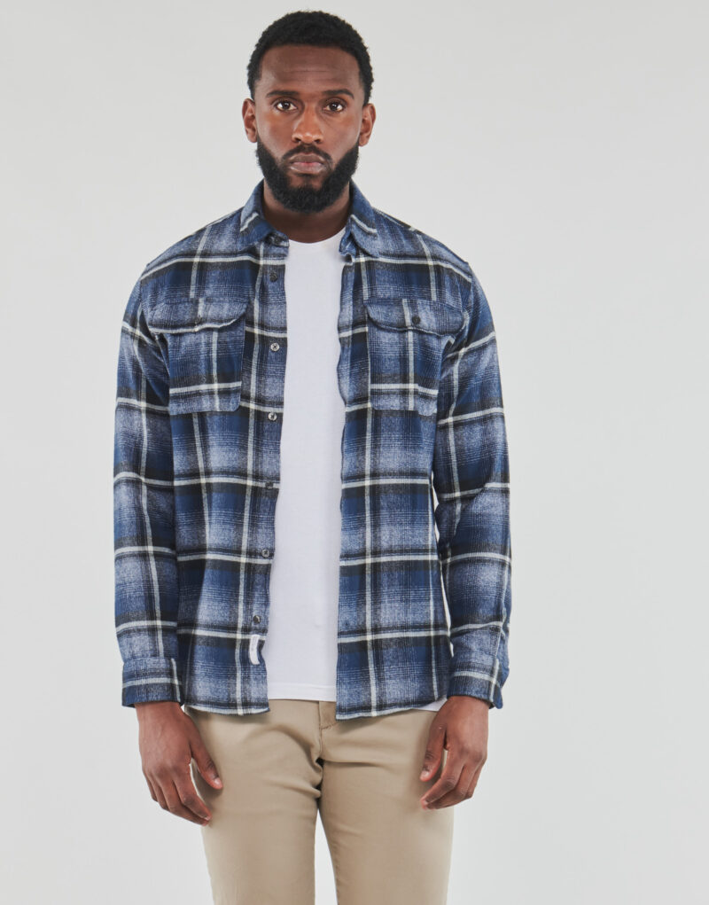 Camicia a maniche lunghe Selected SLHREGSCOT CHECK SHIRT Blu Camicie a maniche lunghe Uomo - 2