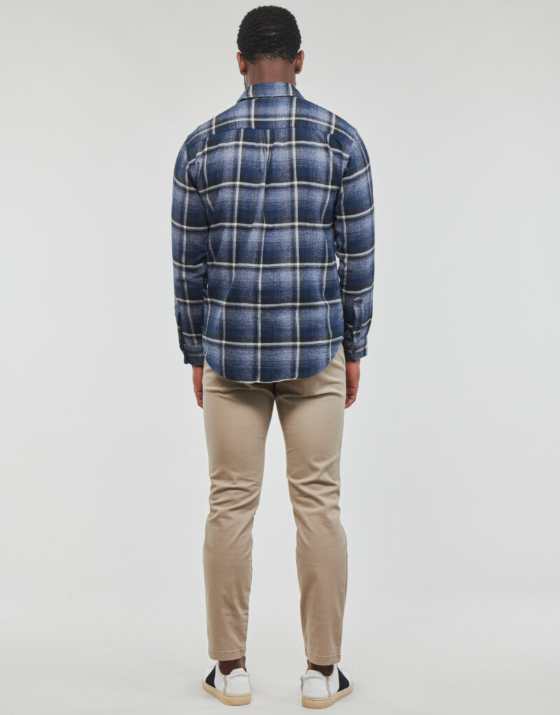 Camicia a maniche lunghe Selected SLHREGSCOT CHECK SHIRT Blu Camicie a maniche lunghe Uomo - 4