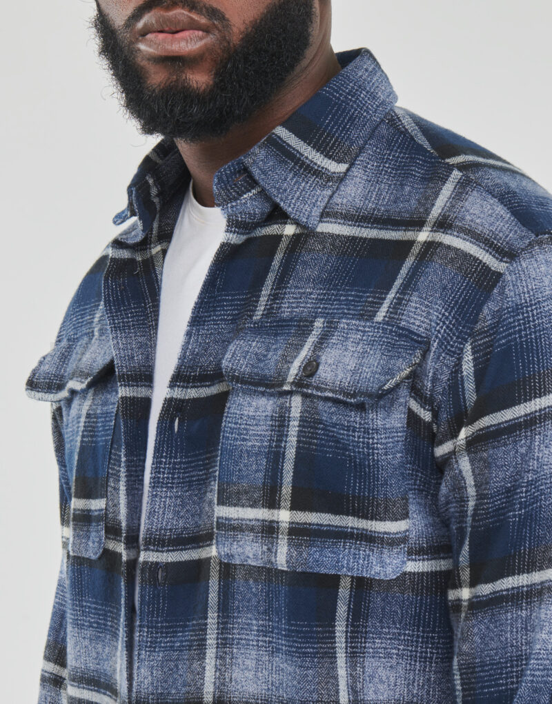 Camicia a maniche lunghe Selected SLHREGSCOT CHECK SHIRT Blu Camicie a maniche lunghe Uomo - 5