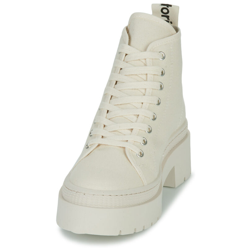 Victoria CIELO LONA Beige Sneakers alte Donna - 3