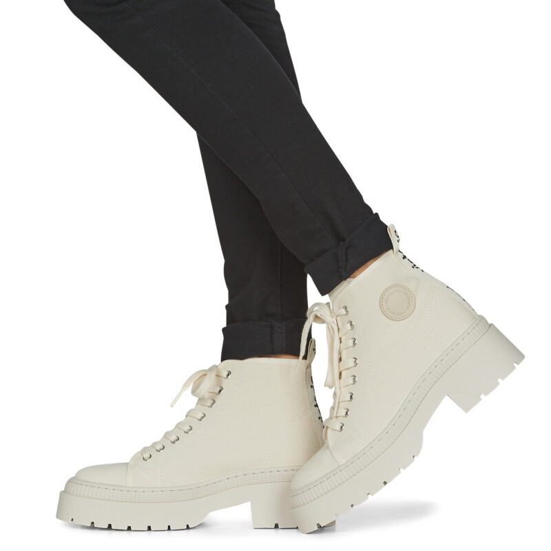 Victoria CIELO LONA Beige Sneakers alte Donna - 8