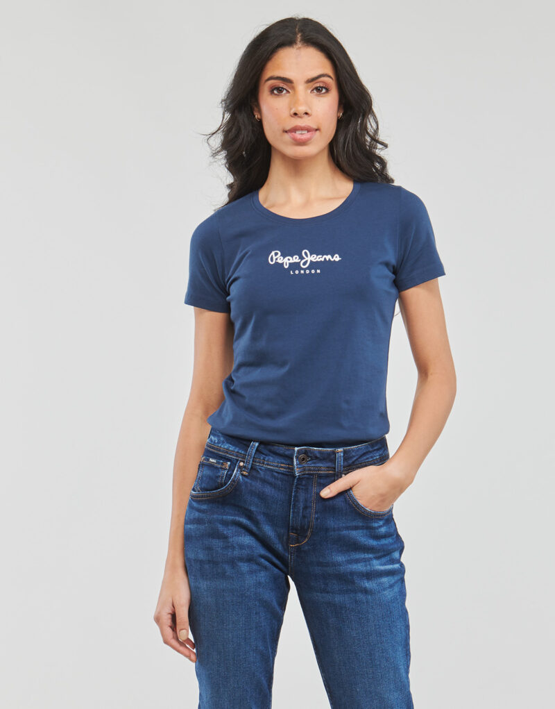 T-Shirt Pepe jeans NEW VIRGINIA Marine T-Shirt kurzarm Damen - 2
