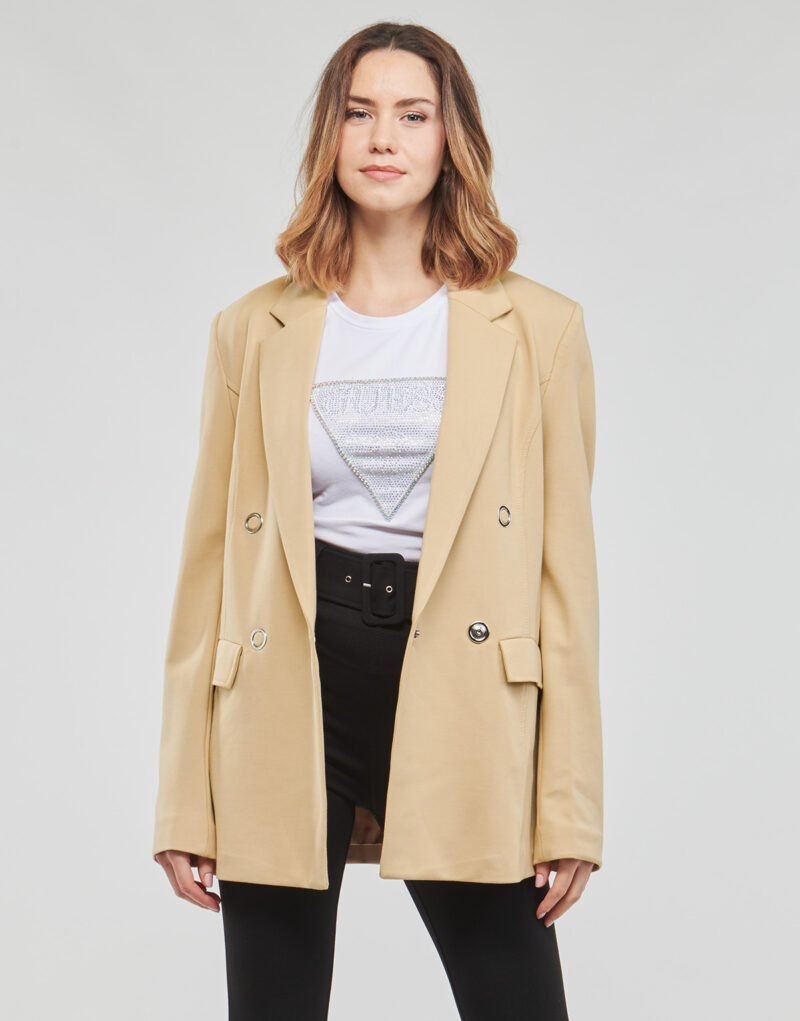 Coat Guess DAFNE BLAZER Beige Giacche Donna - 2