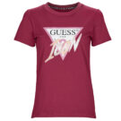 T-shirt Guess T-shirt &agrave; manches courtes SS CN ICON TEE Bordeaux pour femme - 1