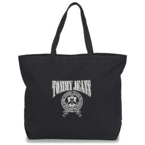 Tommy Jeans TJW CANVAS TOTE Nero Borse Shopping Donna