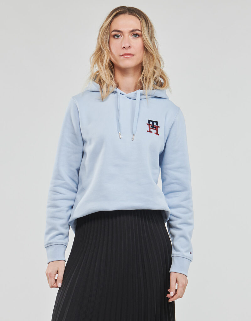 Felpe con cappuccio Tommy Hilfiger REG MONOGRAM EMB HOODIE Blu Felpe con cappuccio Donna - 2