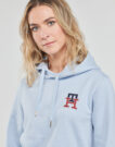 Felpe con cappuccio Tommy Hilfiger REG MONOGRAM EMB HOODIE Blu Felpe con cappuccio Donna - 5