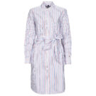 Abito corto Tommy Hilfiger ORG CO GBL STP KNEE SHIRT DRESS Bianco Abiti corti Donna - 1