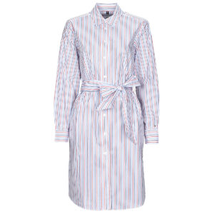Abito corto  Tommy Hilfiger  ORG CO GBL STP KNEE SHIRT DRESS  Bianco -  Abiti corti Donna