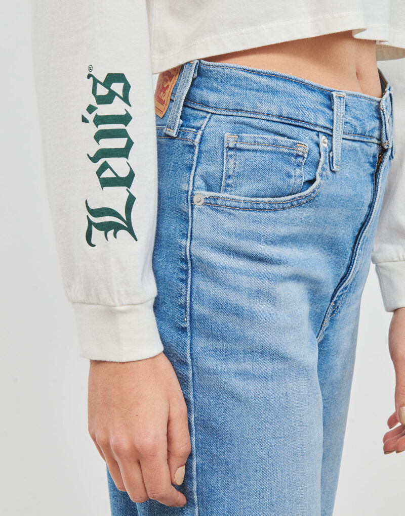 Langarm-T-Shirts Levis GRAPHIC LS CROP REESE Bianco T-shirts a maniche lunghe Donna - 5