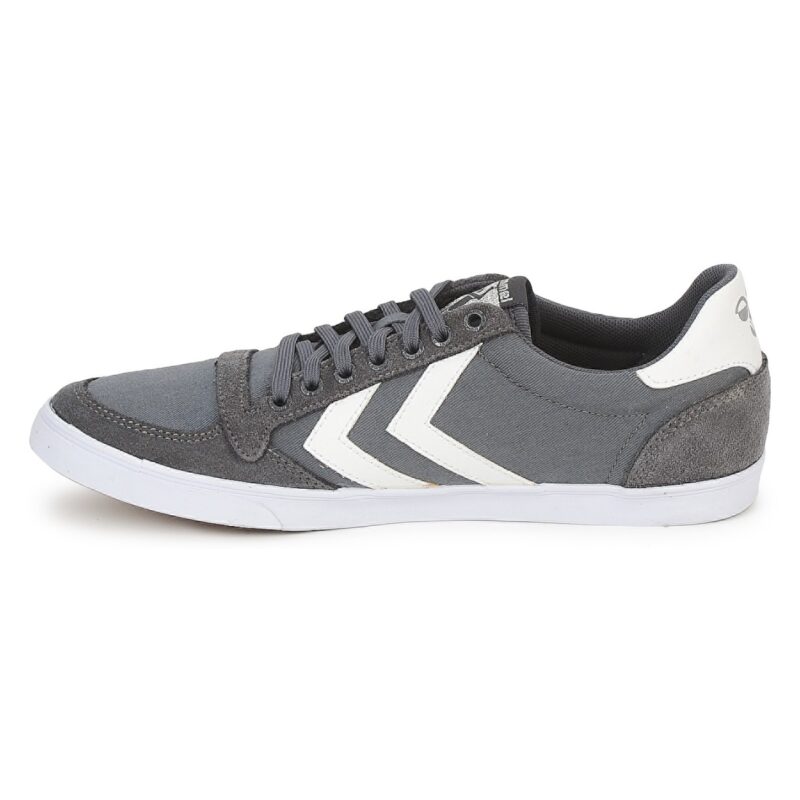 hummel TEN STAR LOW CANVAS Graue Damen-Sneaker - Gr&ouml;&szlig;e 4