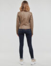 Leather jacketelle Only ONLGEMMA FAUX LEATHER BIKER Brown Jackets in pelle Donna - 4