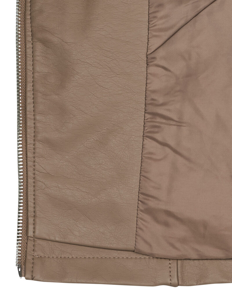 Leather jacketelle Only ONLGEMMA FAUX LEATHER BIKER Brown Jackets in pelle Donna - 6