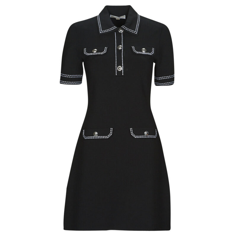 Abito corto  MICHAEL Michael Kors  ECO POP STCH BUTTON DRS  Nero -  Abiti corti Donna - 1